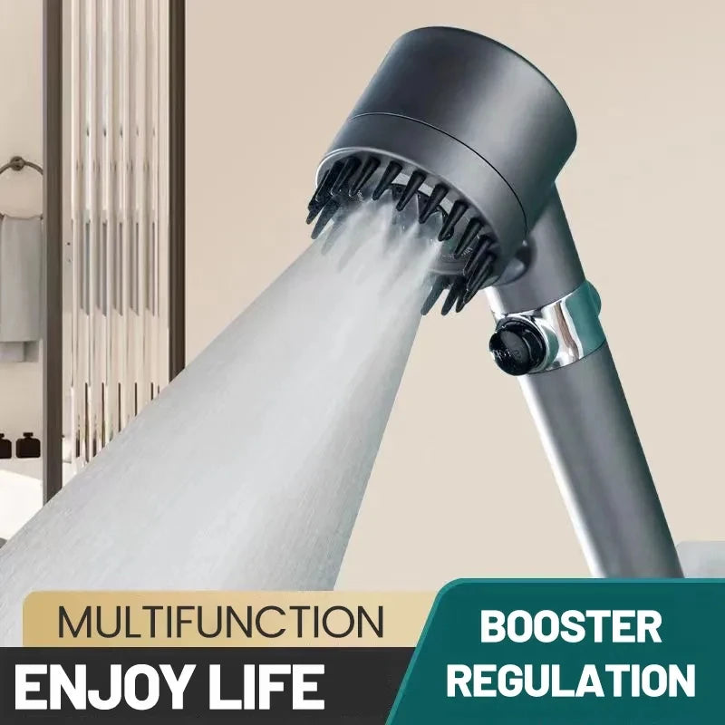3 Modes Shower Head Adjustable High Pressure Water Saving Massage Portable Filter Shower Head Hook Hose Bathroom Accessories Set Oasis Select