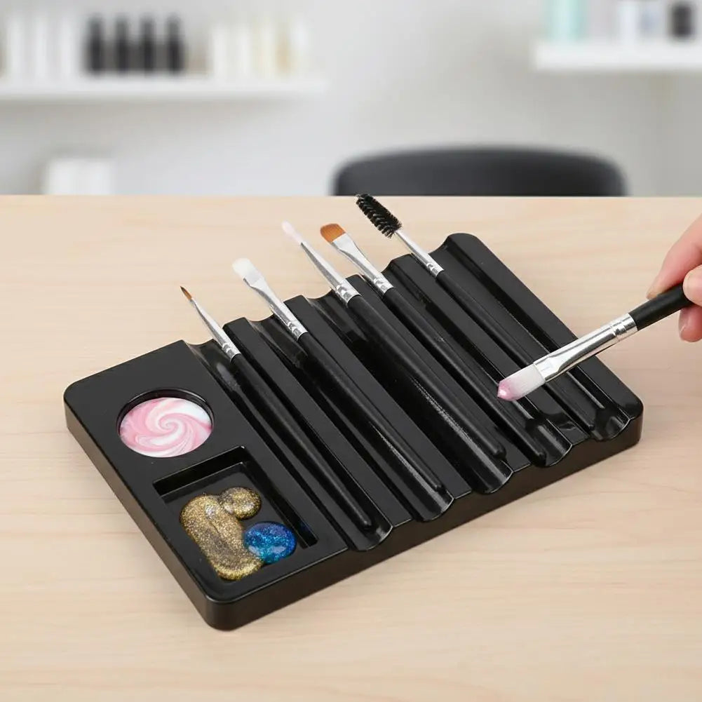 Acrylic Nail Art Brush Holder & Palette – 5-Pen Organizer Nail Art Organizer Oasis Select