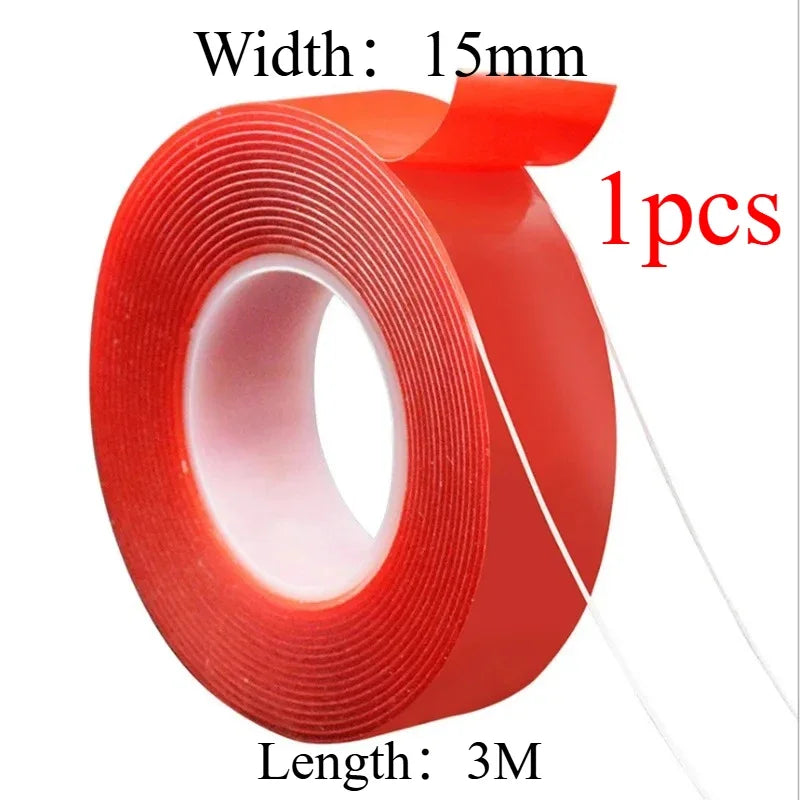 Double Powerful Sided Tape Transparent with HighTemperature Resistance No Marks Waterproof Acrylic Car Adhesion Strong Tape Oasis Select 15X30cm-1pcs
