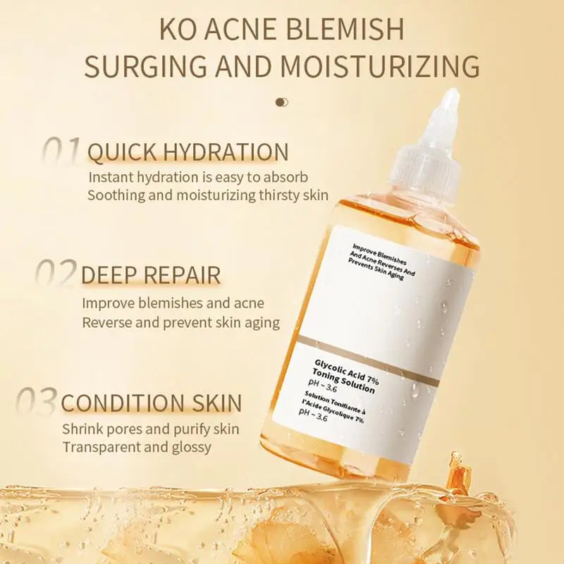 Remove Acne Fade Acne Glycolic Acid 7% Toner Removing Closed Mouth Acne Moisturizing Skin Prevents Skin Aging Fruit Acid Essence Oasis Select