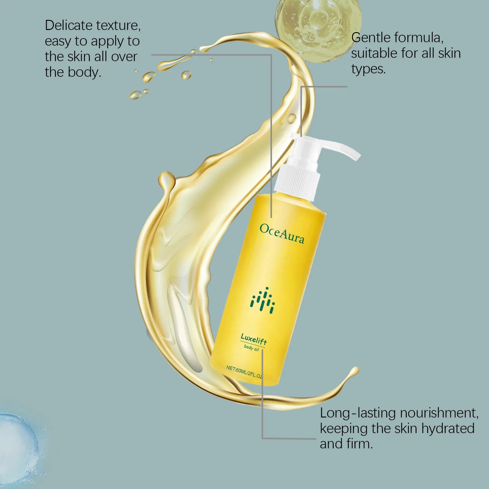 OceAura Skin Firming Body Oil – Anti-Wrinkle & Nourishing Firming Body Oil Oasis Select
