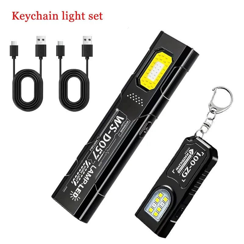 KDULIT Zoomable LED Flashlight | Type-C Rechargeable Torch