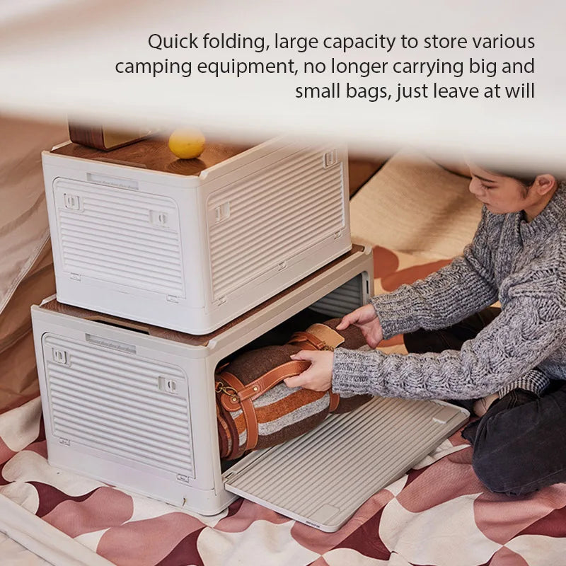 Large Capacity Camping Storage Folding Box Fishing Camping Picnic Table Bench Car Outdoor Chopping Cutting Board Organizer Trunk Oasis Select