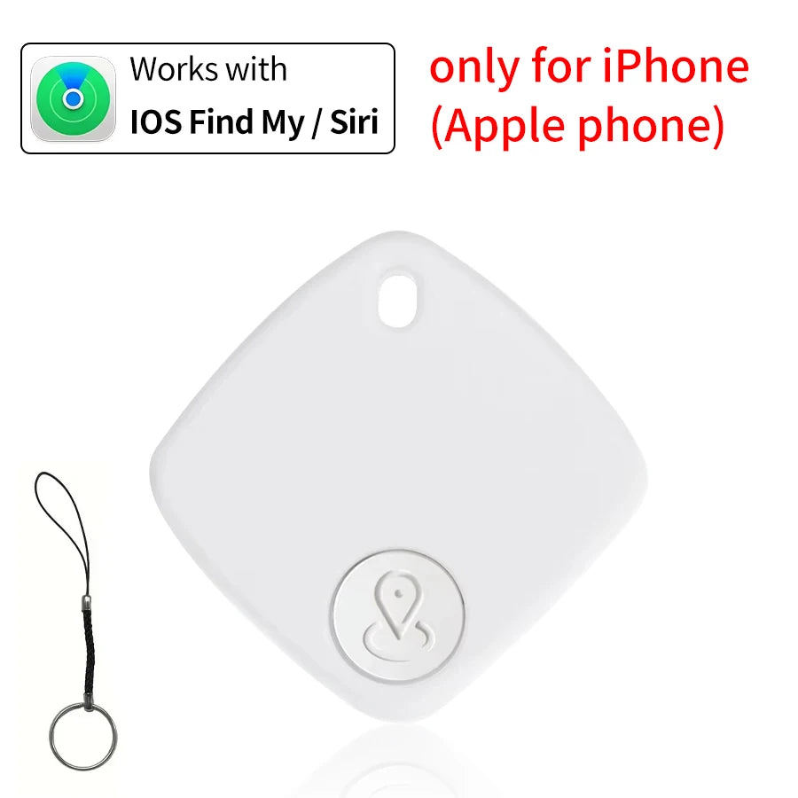 Android IOS Dual-system GPS Tracker Smart Bluetooth Tracking Device Portable Real Time Positioner Global Locator for Kid Pet Car Oasis Select White Only iOS