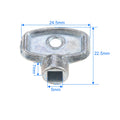 2pcs Zinc Alloy Radiator Vent Key 5mm Square Socket Heating Bleeding Exhaust Valve Tool for Standard Heaters Oasis Select 2pcs 24.5x22.5mm
