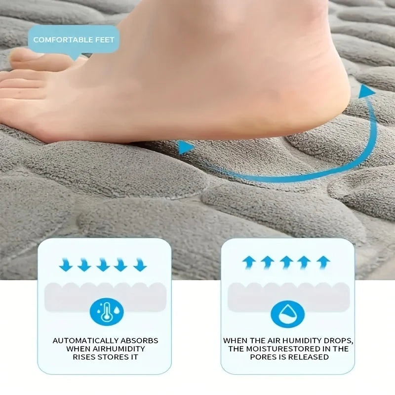 Washroom toilet foot mat U-shaped floor mat waterproof pad Bathroom bathroom water absorption anti-skid pad Oasis Select