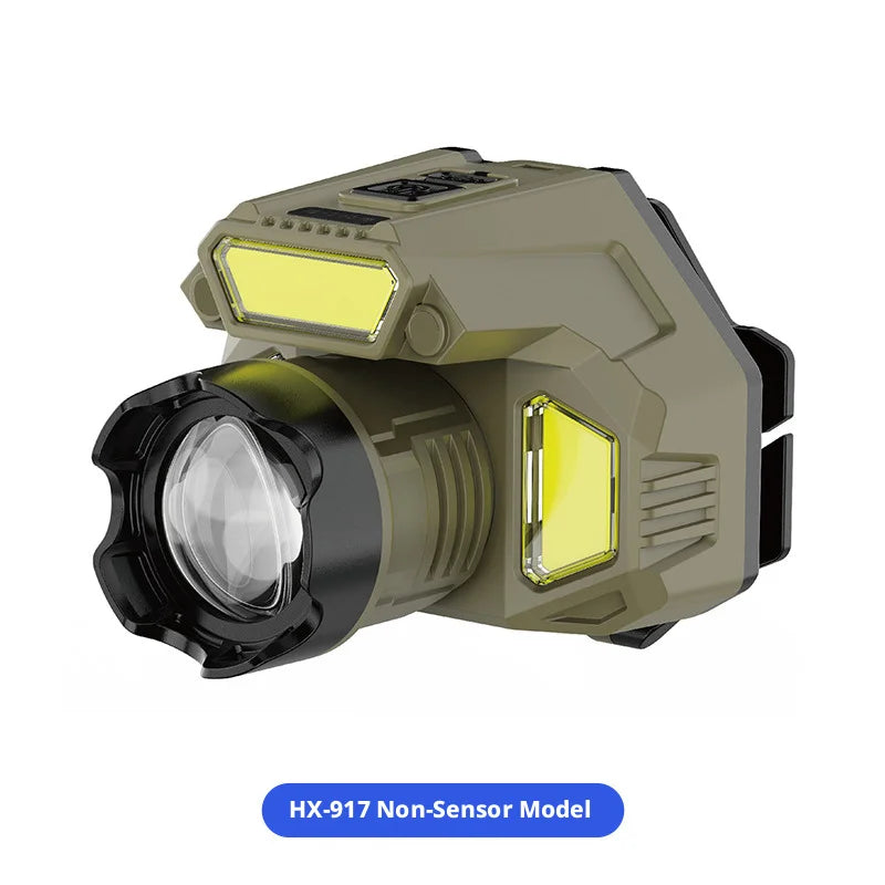 SHINEKNOT LED Headlamp – COB, Induction & Waterproof Camping