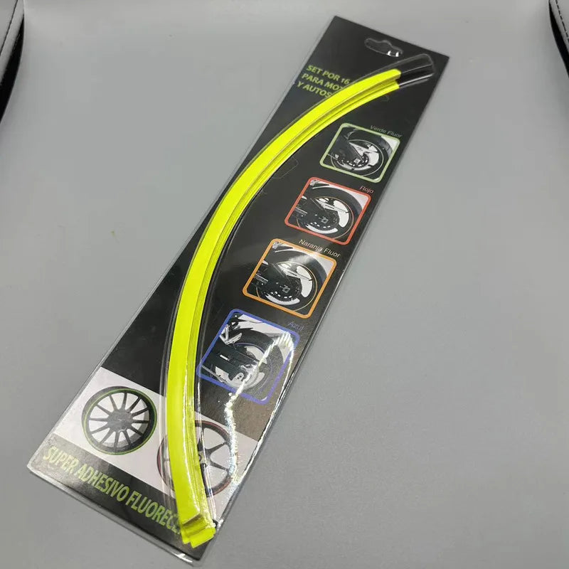 Motorcycle wheel hub sticker, off-road rider car, steel rim color strip sticker, wear-resistant and waterproof universal version Oasis Select C