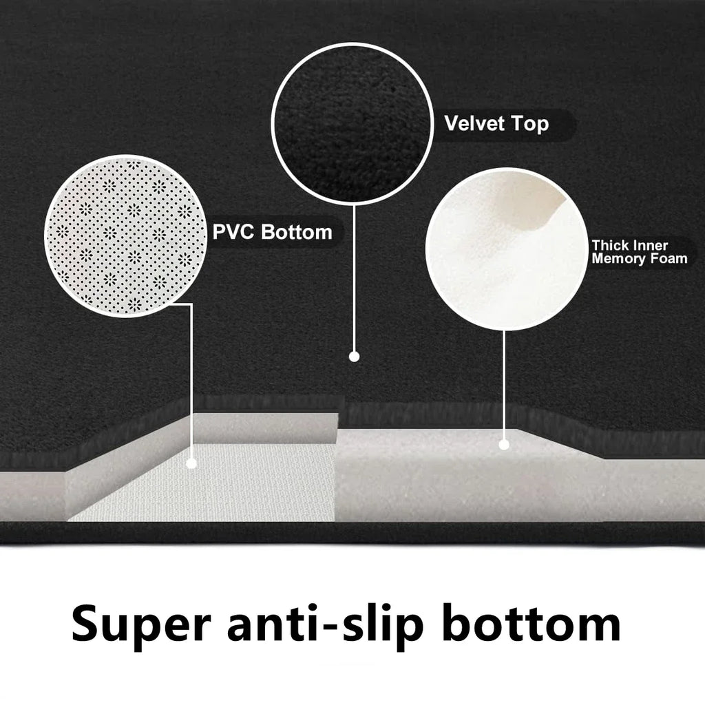 60*40cm Super Absorbent, Super Absorbent, Super Anti Slip Striped Coral Velvet Bathroom Floor Mat, Bathroom Mat, Door Mat Oasis Select