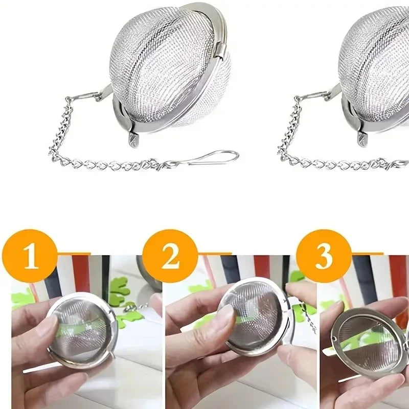 Stainless Steel Tea Ball Mesh Tea Infuser StrainersPremium Tea Filter Tea Interval Diffuser for Loose Leaf Tea Oasis Select