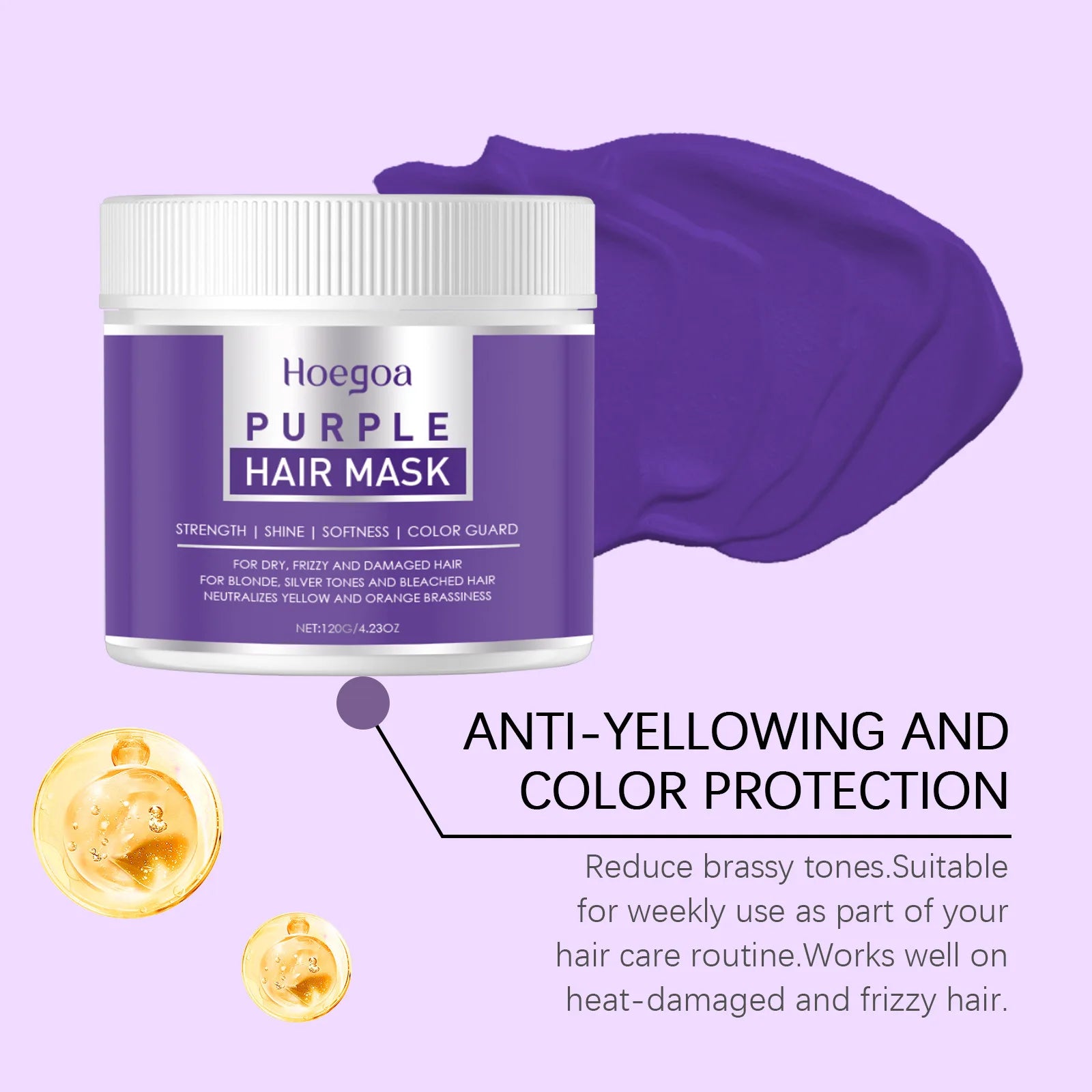 HOEGOA Hair Care Mask Relieve Dryness Repair Damage Eliminate Frizz Nourish Scalp Enhance Resilience Reduce Loss Hair Sooth Mask Oasis Select