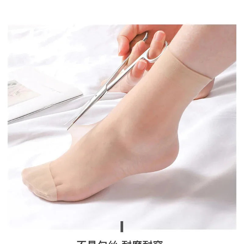 10/20/30Pairs Transparent Summer Socks Ultrathin Women Nylon Ladies Female Short Ankle Meias Elastic Crystal Spring Silk Sox Oasis Select