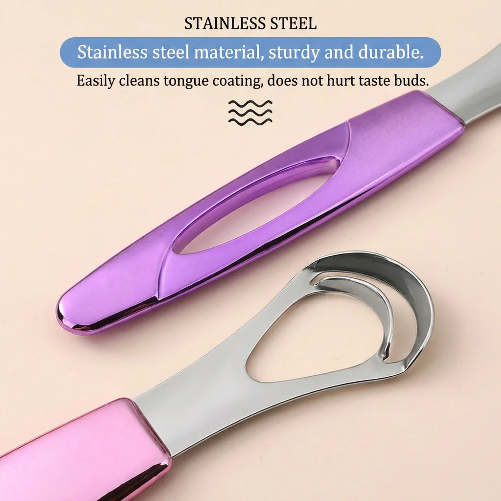 Stainless Steel Tongue Cleaner – Double Scraper, Fresh Breath