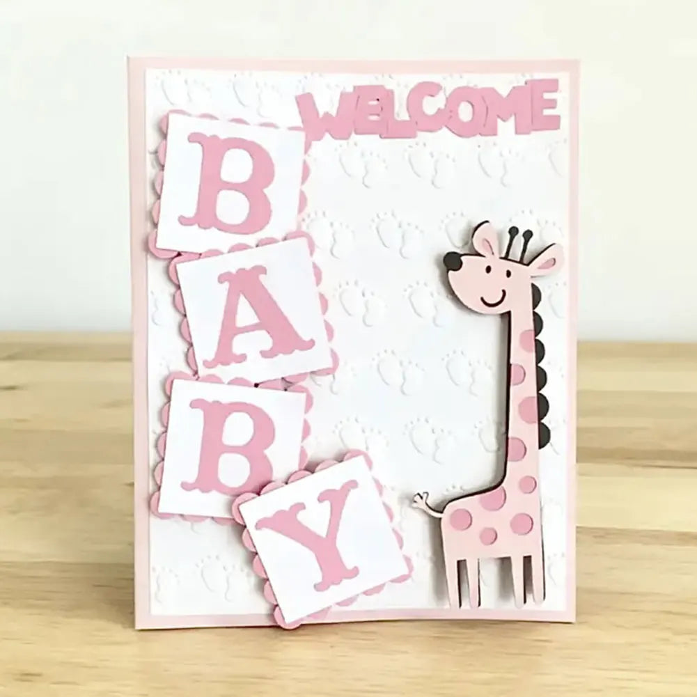 Welcome Baby Metal Cutting Die | Card Making & Scrapbook Stencil