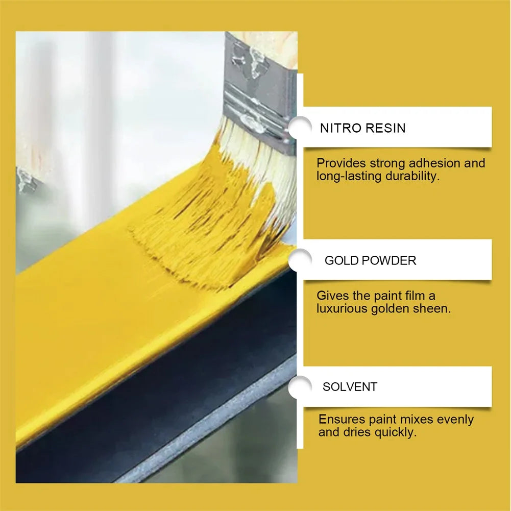 Outdoor Metallic Gold Paint | Weather-Resistant Water-Based