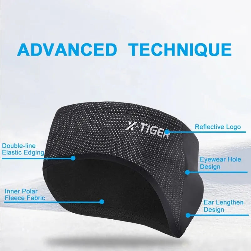 X-TIGER Man Cycling Cap Winter Fleece Windproof MTB Bicycle Balaclava Hats Warm Motorcycle Bike Cycling Hat Snow Headwear Oasis Select