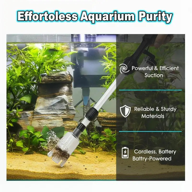 220V Electric Aquarium Siphon – Gravel Vacuum & Water Changer