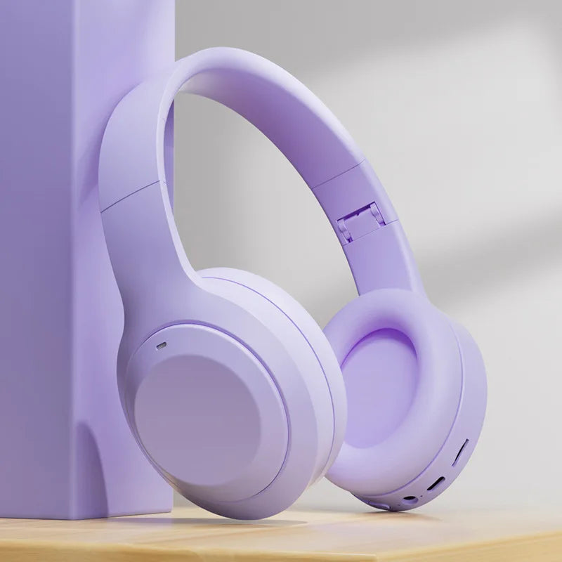 M5 Over Ear HIFI Stereo Headsets Wireless Bluetooth 5.3 Headphones Sports Gaming Earphones Support TF/AUX noise reduction Oasis Select PURPLE
