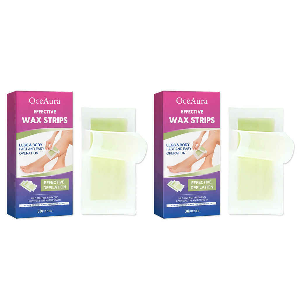 Hair Removal Wax Strips Painless Bikini Chin Upper Toes Legs Underarm Arm Depilation Patch Summer Unisex Facial Body Beauty Tool Oasis Select Citrus x 2pcs