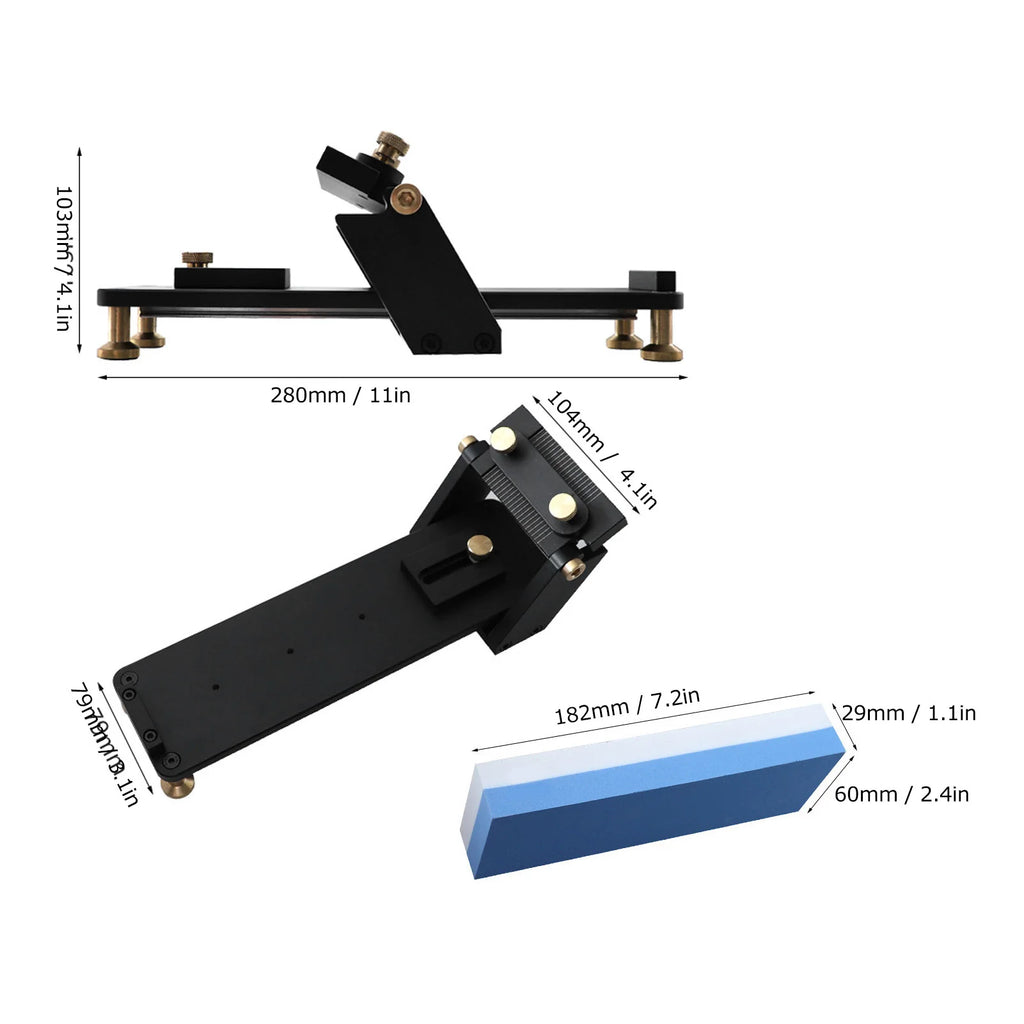 Knife Polished Stone Set Fixed Angle Sharpener Whetstone Set Knife Polished Stone Grinding Frame Woodworking Tool Oasis Select