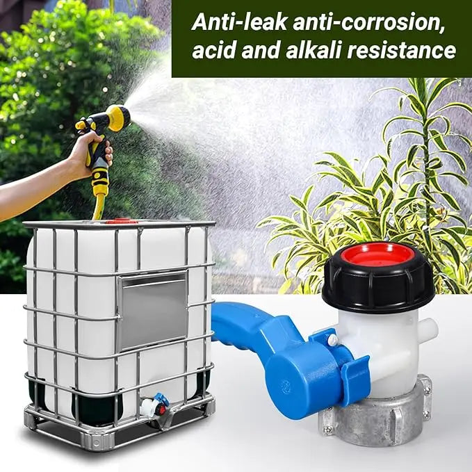 Butterfly Valve for IBC Tank Tote Tank Connection Plastic Water Drain Adapter DN40 50 80 62 75 100mm - Easy Drain Valve Oasis Select