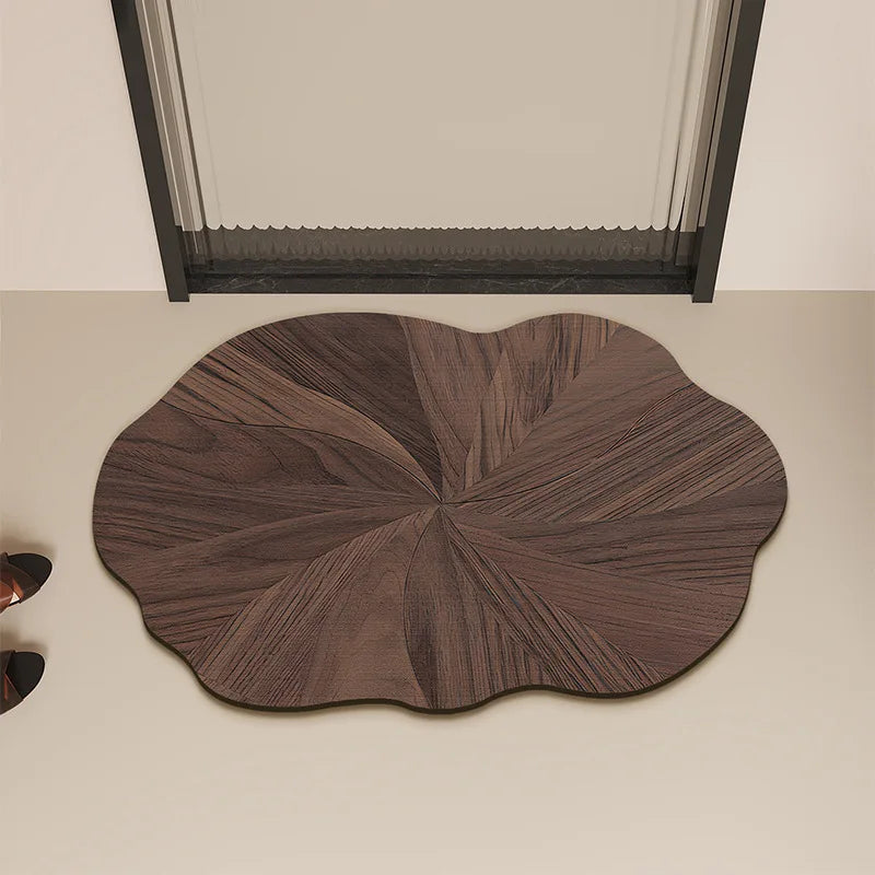 Bathroom Mats with Retro Water Absorbing and Anti Slip Properties Dirt Resistant and Easy To Maintain Made of Diatomaceous Earth Oasis Select 40x60cm Log-1