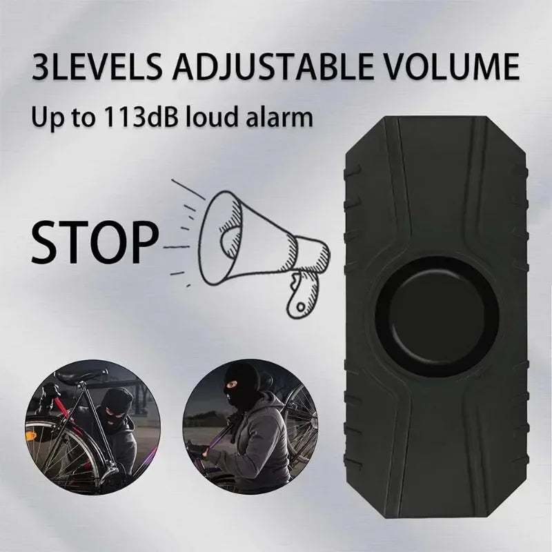 Motorcycle Alarm Wireless Vibration Bicycle Alarm USB Rechargeable Remote Anti-Theft Motobike Security Detector System Alarm Oasis Select