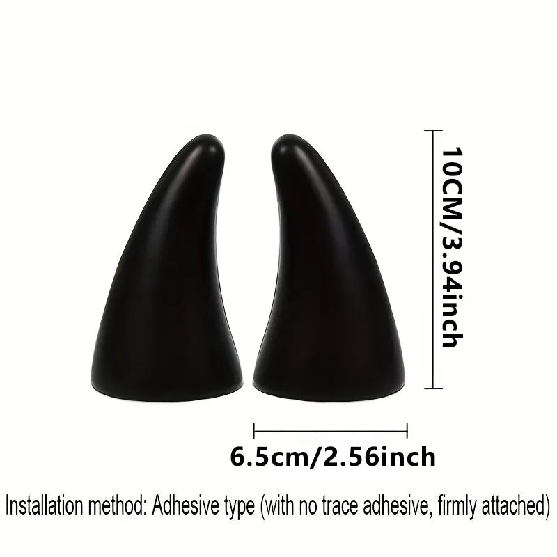 3D Devil Horn Car Roof Sticker | TPU Bull Horns Decal 2PCS