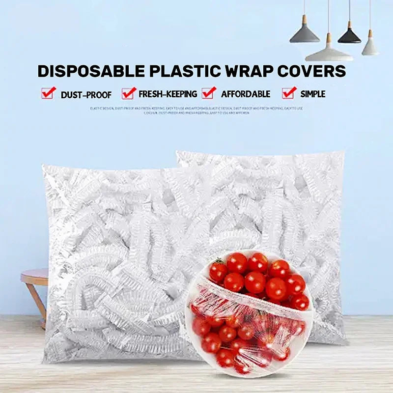 1200pcs Disposable Plastic Wrap | Elastic Cover Film for Fruits,Vegetables,Plates, Bowls-Durable, Ideal for Kitchen,Picnics,BBQs Oasis Select