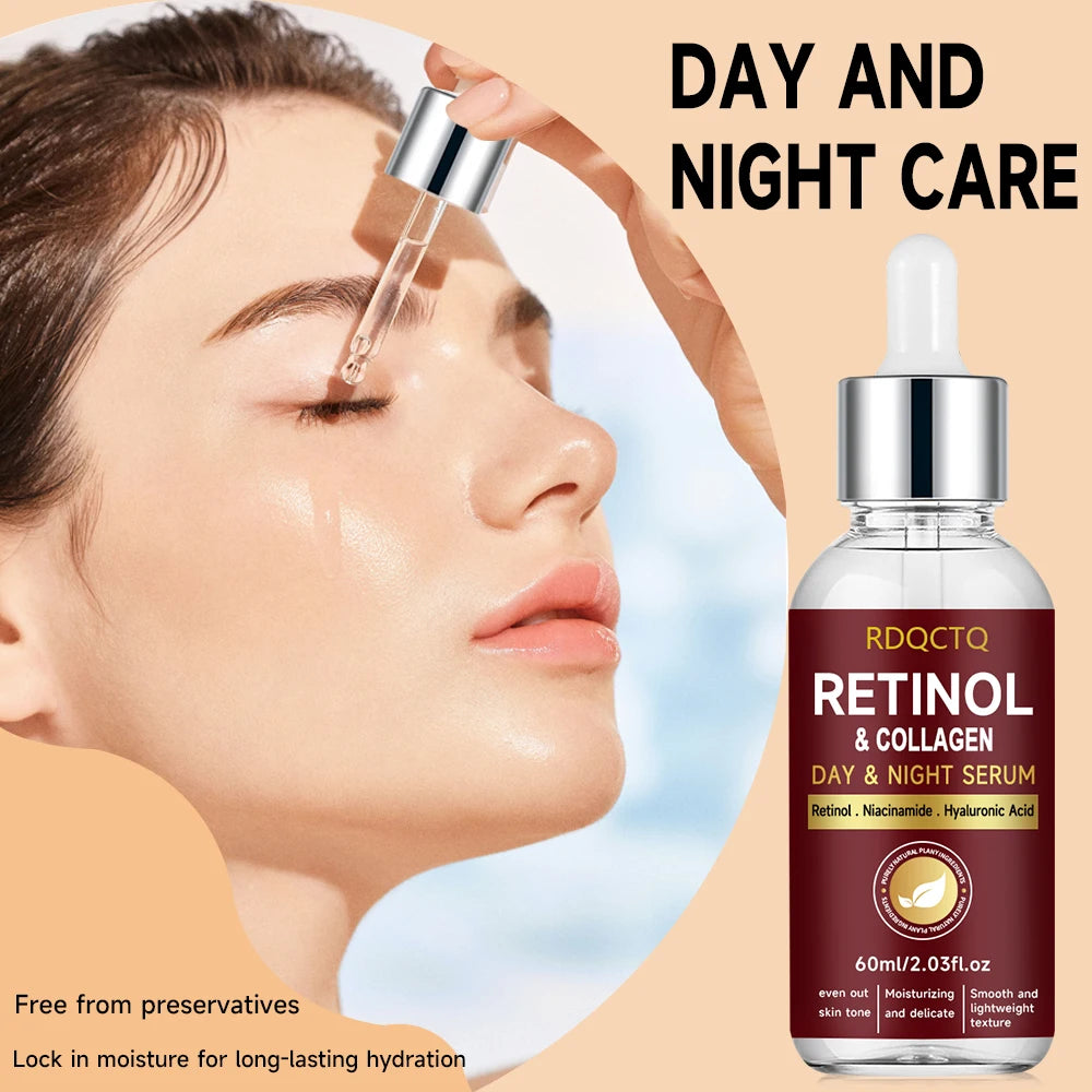 Retinol Collagen Day Night Essence & Cream 2-Pack | Niacinamide & Hyaluronic Acid Formula | Gentle Lightweight Texture for Even- Oasis Select