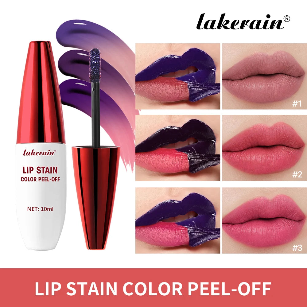 Peel Off Rose Pink Lip Gloss Matte Outline Contour Tattoo Lip Stain Waterproof Transfer Resistant Tear Off Natural Lip Tint Oasis Select