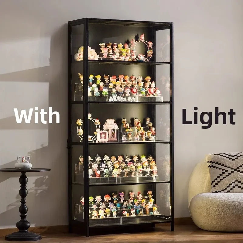 Luxury Glass Door Solid Wood Figure Blind Box Model Dust-proof Display Cabinet Design Model Cabinet Storage Storage Cabinet Oasis Select