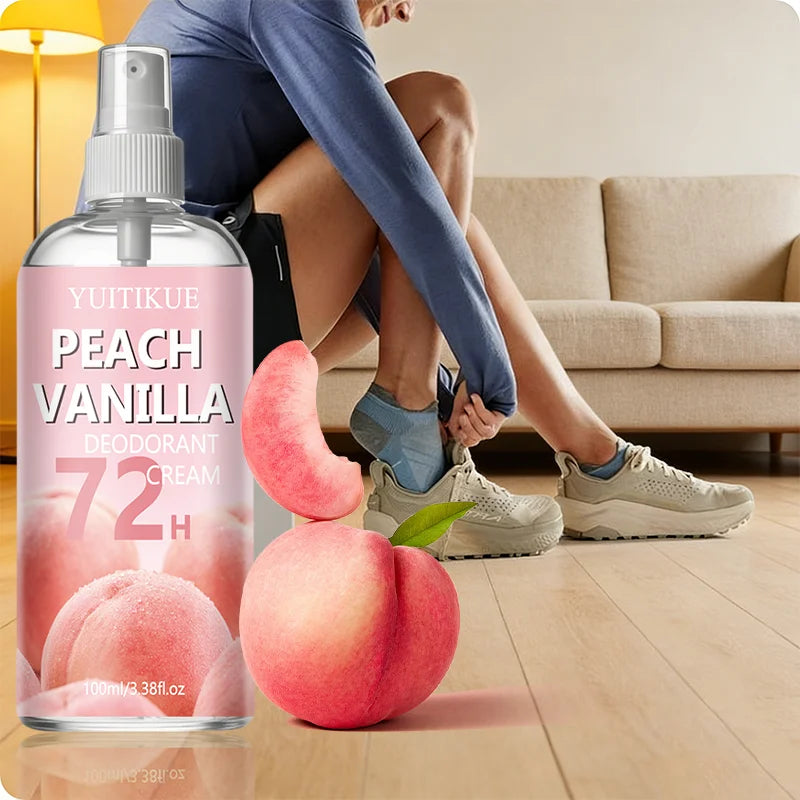 YUITIKUE Peach Vanilla Shoe Odor Eliminator Spray 100ml