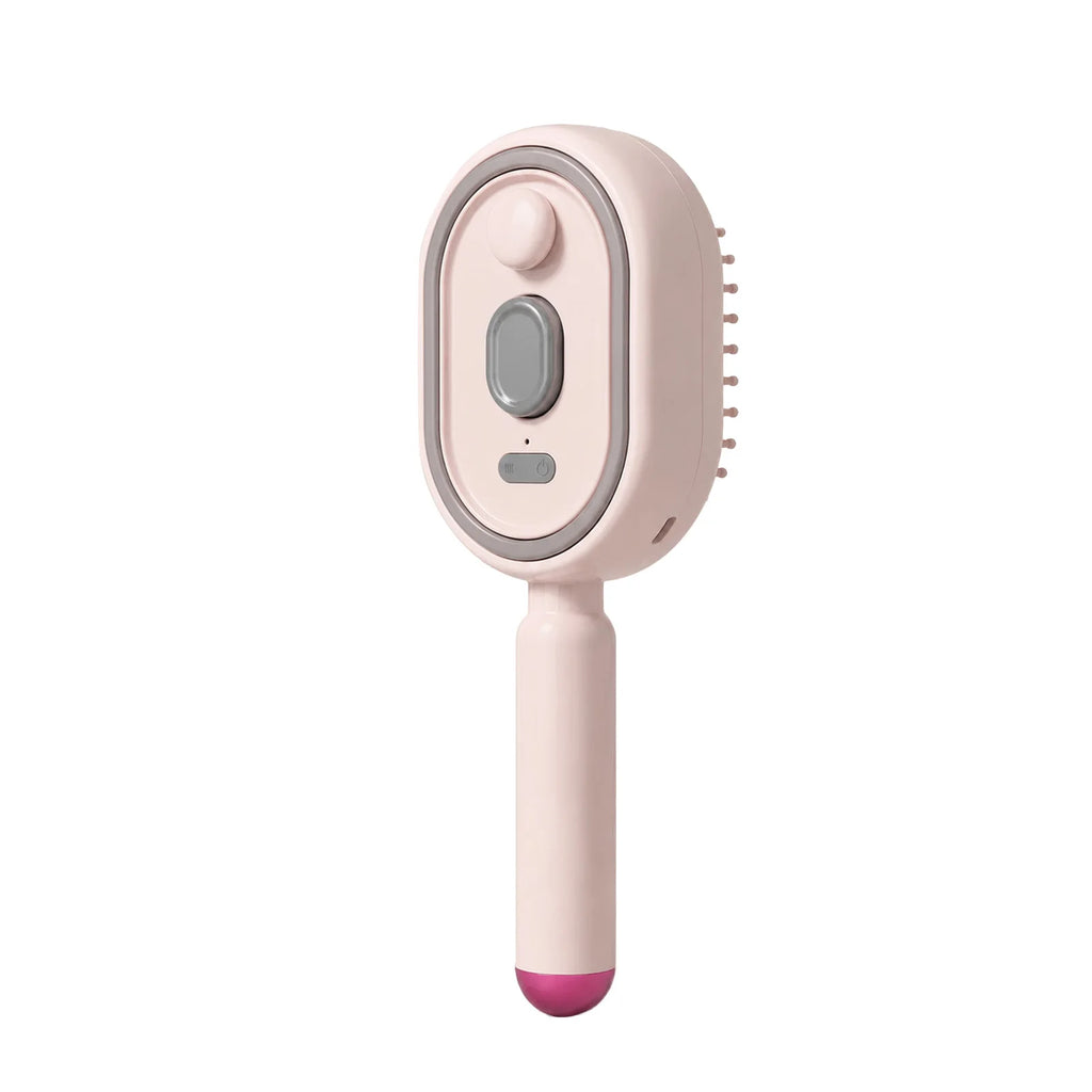 Electric Spray Air Cushion Massage Comb – Hydrating & Anti-Static Electric Massage Comb Oasis Select pink