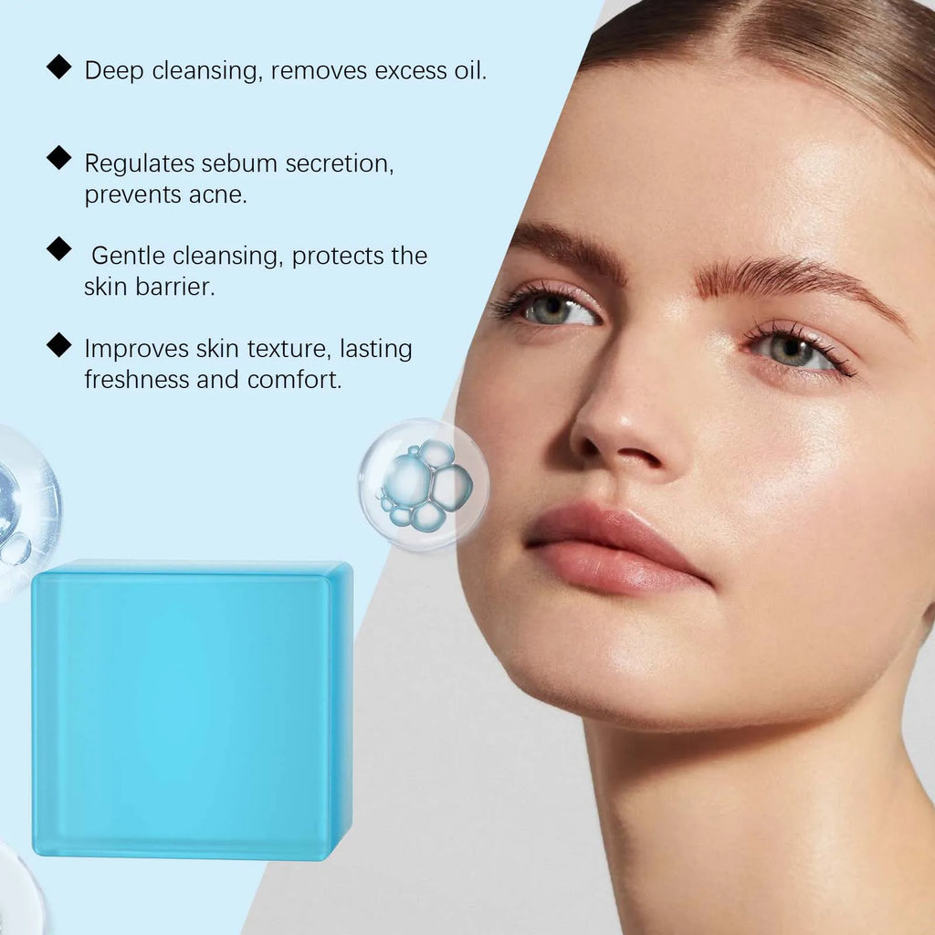 100G Face Cleaning Soap Bar Gentle Cleaning Dirts Oil Control Refreshing No Tight Improve Smoothness Acne Care Facial Soap Oasis Select