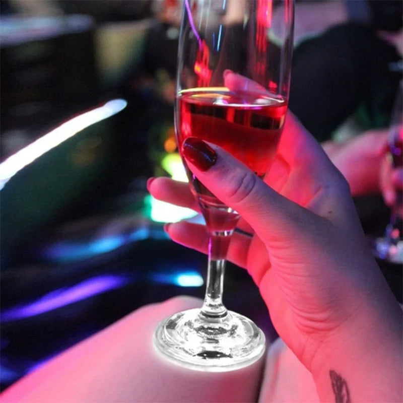 5/10/30PCS LED Coaster Lights Bar KTV Wedding Party Cocktail Drink Cup Vase Lighting Luminous Bottle Stickers Decoration Oasis Select