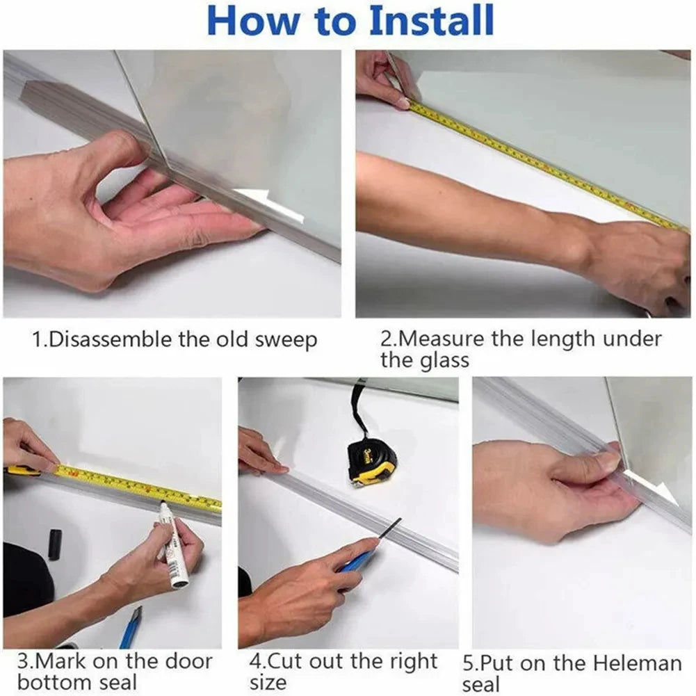 4-6mm Up to 30mm Gap Bath Shower Screen Door Seal Strip Weatherstrip Seal Shower Door Seal Water Deflector Bathroom Accessories Oasis Select
