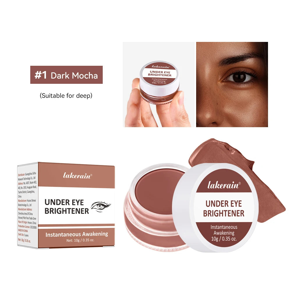 Hydrating Eye Brightening Concealer&Contour Cream-Full Coverage Long Lasting Correcting Eye Concealer For A Perfect Look Makeup Oasis Select 1 Dark Mocha