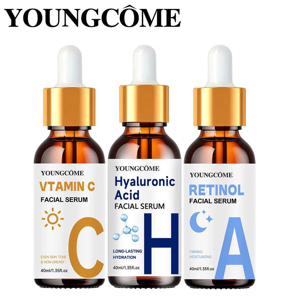 YOUNGCOME Hyaluronic Acid Face Serum – 3-Piece Hydrating Set Hyaluronic Acid Serum Oasis Select