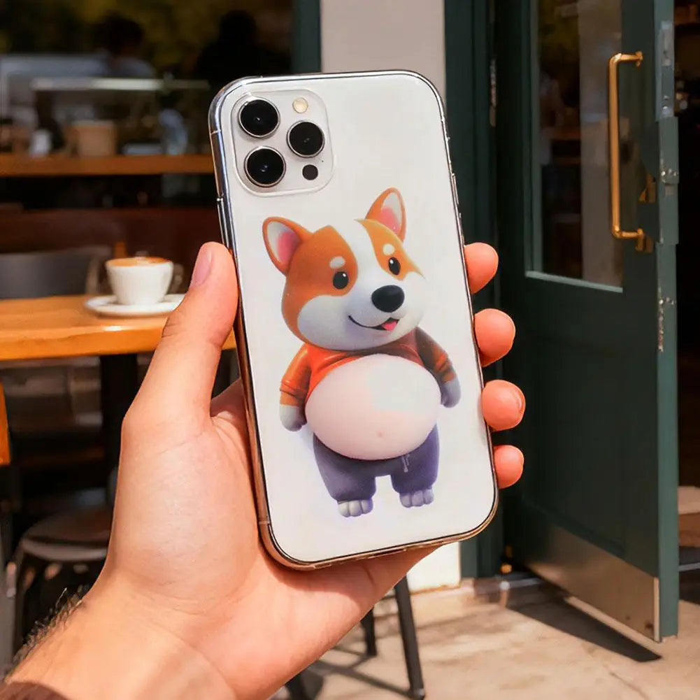3D Shiba Inu Belly Squeeze Toy & Door Stopper – 2 Pack Novelty Squeeze Toy Oasis Select
