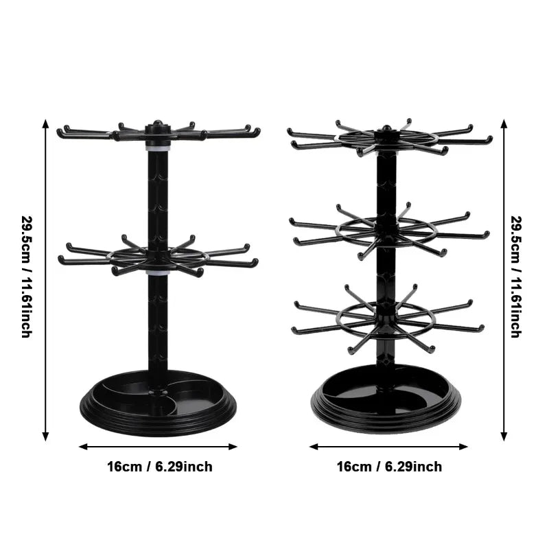 Rotating Earring Storage Rack Women's Earring Display Rack Bead Bracelet Hanging Necklace Hand Jewelry Box Oasis Select
