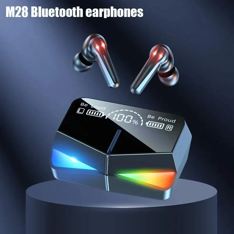 M28 New Bluetooth Wireless TWS Earphone Smart Touch Call Headset Waterproof Noise Canceling Headphones for All Phones Oasis Select