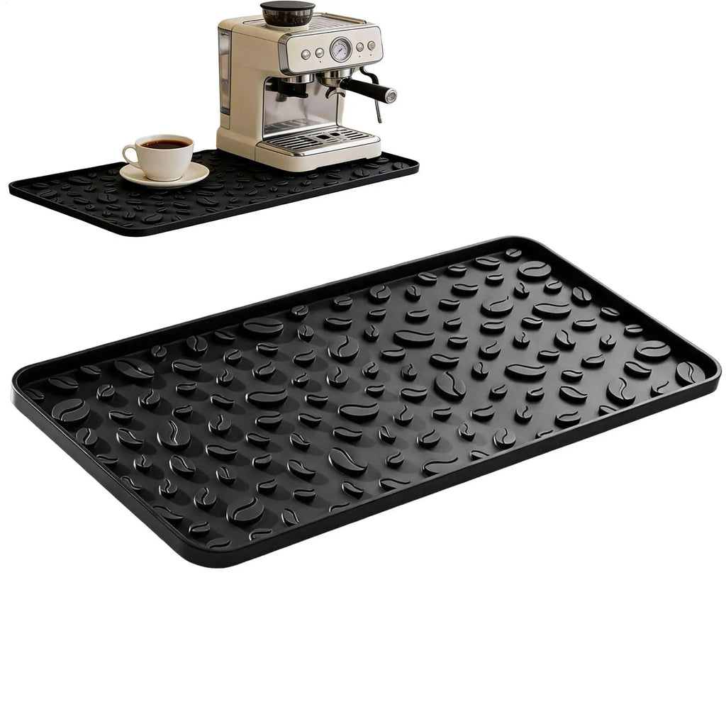 Anti-slip Heat Insulation Pad 16x8in Coffee Bar Mats for Countertop Silicone Coffee Mat for Dish Drying Plate Table Bar Kitchen Oasis Select