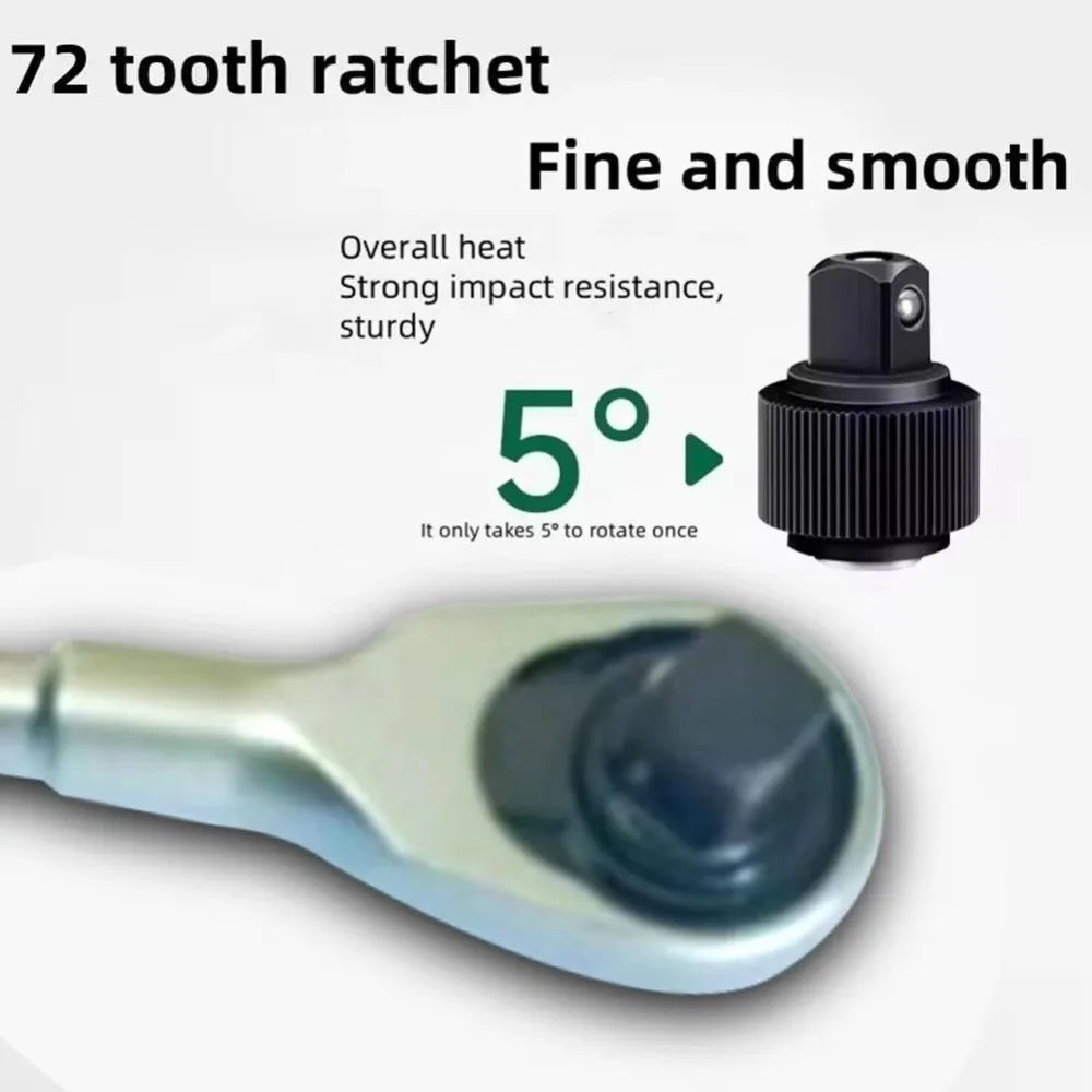 2-in-1 Hex Mini Ratchet Wrench Two-way High Precision Hex Bits Adapters Portable 1/4 Inch Drive Ratchet Adapter Oasis Select
