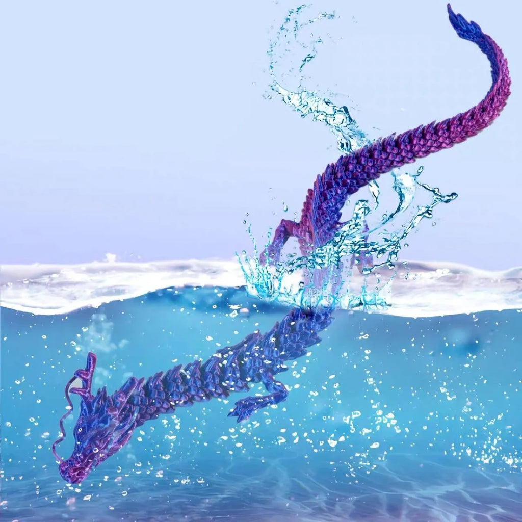 3D Printing Chinese Dragon Landscaping Ornaments Handicrafts Joints Movable Creative Figure Decoration Children's Gift Toys Oasis Select