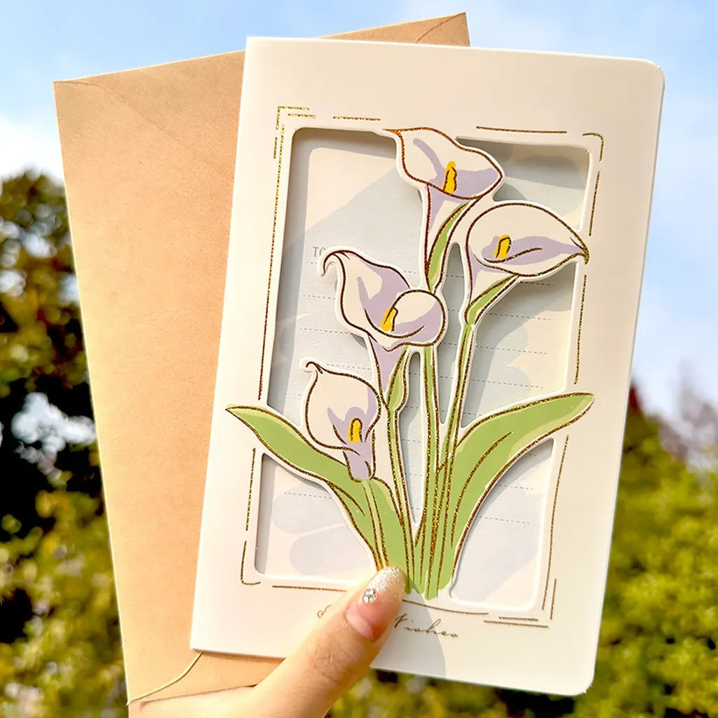 3D Dried Flower Standing Greeting Card | DIY Personalized Gift