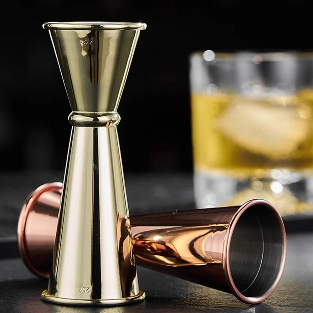 Dual Shot Stainless Steel Cocktail Jigger | 1oz & 2oz Bar Measure