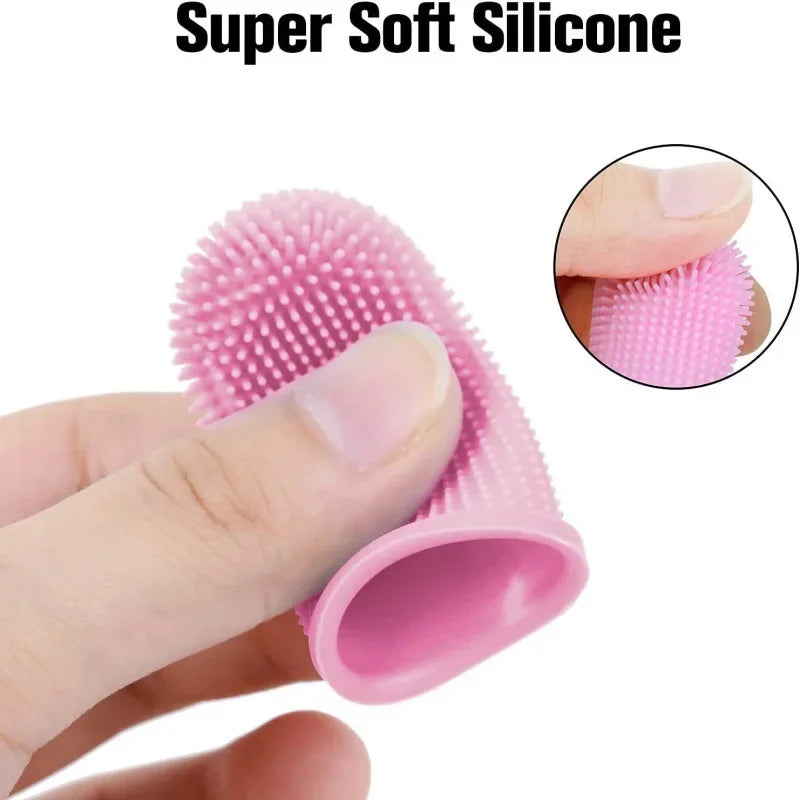 Dog Super Soft pet Finger Toothbrush Teeth Cleaning Breath Care Nontoxic Silicone Tooth Brush Cat dog toothbrush pet products Oasis Select