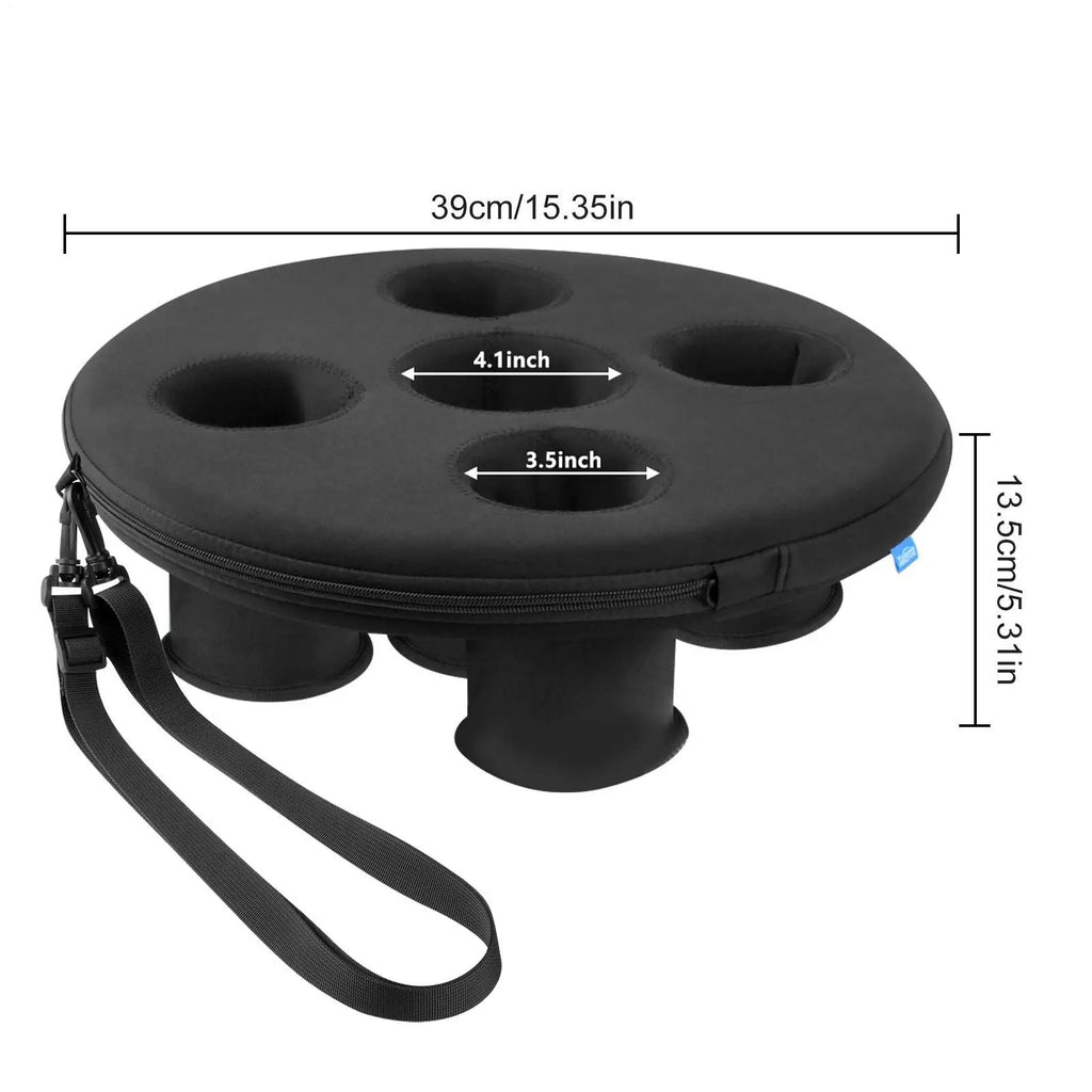 1pc Pool Drink Holder five hole floater water surface coaster floating cup holder Spa Hot Tub Drink Tray for summer outdoor pool Oasis Select