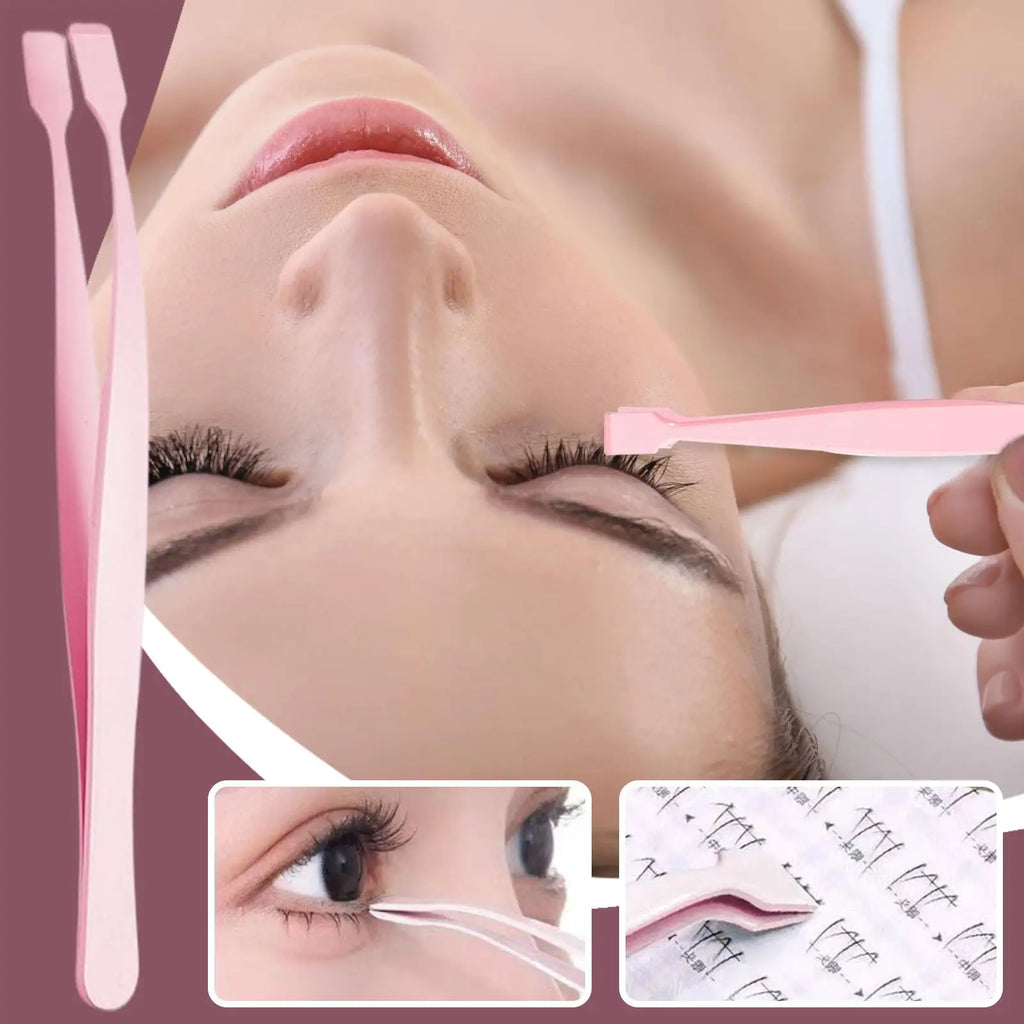 Lash Applicator Tool Eyelash Cluster Applicator Tweezers Non Slip Precise Professional Makeup Tool for Travel Salon Separating Oasis Select